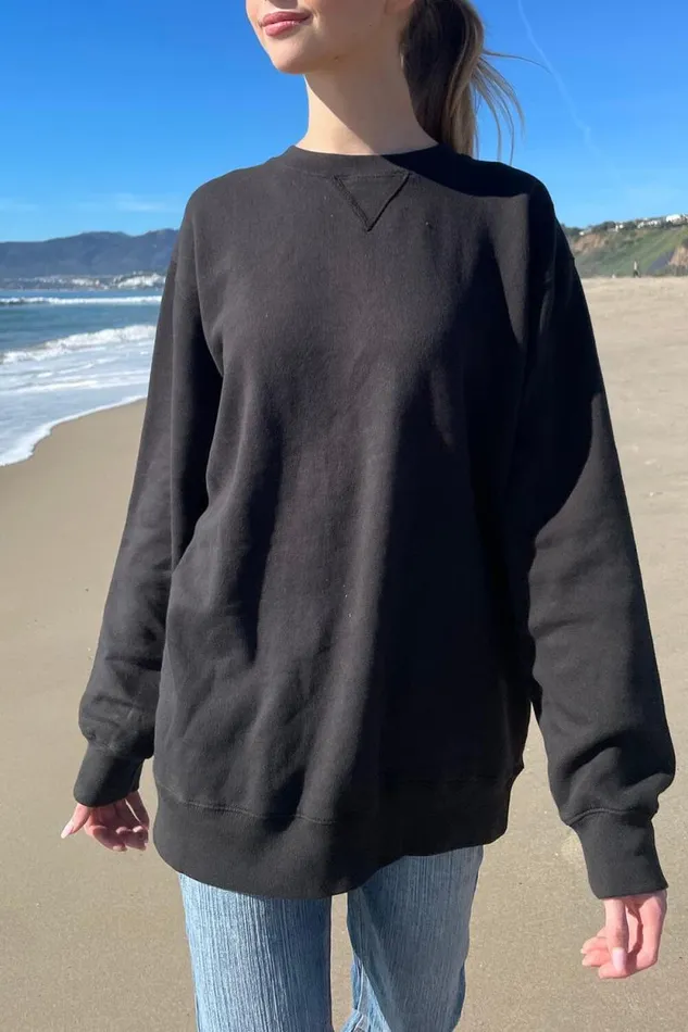 Brandy Melville Sweatpants and Sweatshirts Erica Oversized Sweatshirt Faded Black 8211 Women Brandy Melville Sweatpants and Sweatshirts Erica Oversized Sweatshirt Faded Black 8211 Women