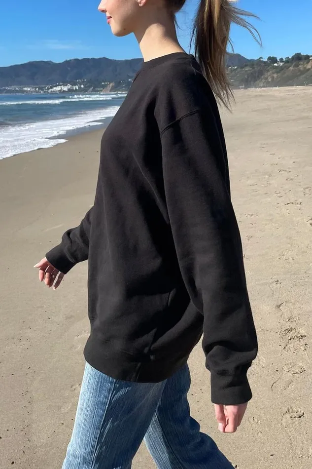 Brandy Melville Sweatpants and Sweatshirts Erica Oversized Sweatshirt Faded Black 8211 Women Brandy Melville Sweatpants and Sweatshirts Erica Oversized Sweatshirt Faded Black 8211 Women