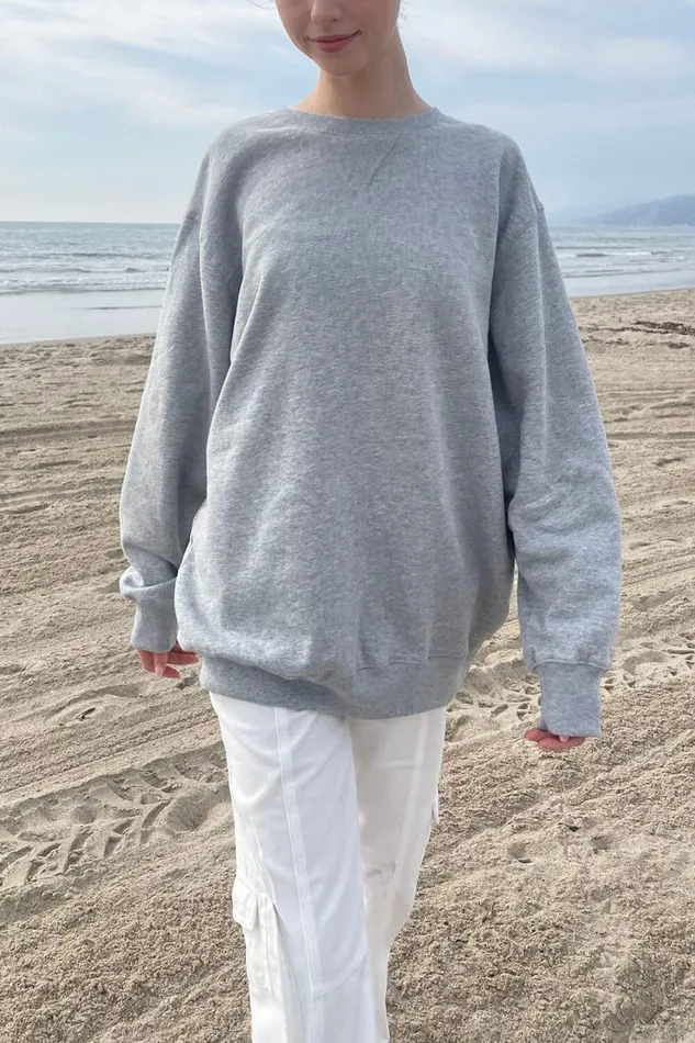 Brandy Melville Sweatpants and Sweatshirts Erica Sweatshirt Heather Grey 8211 Women