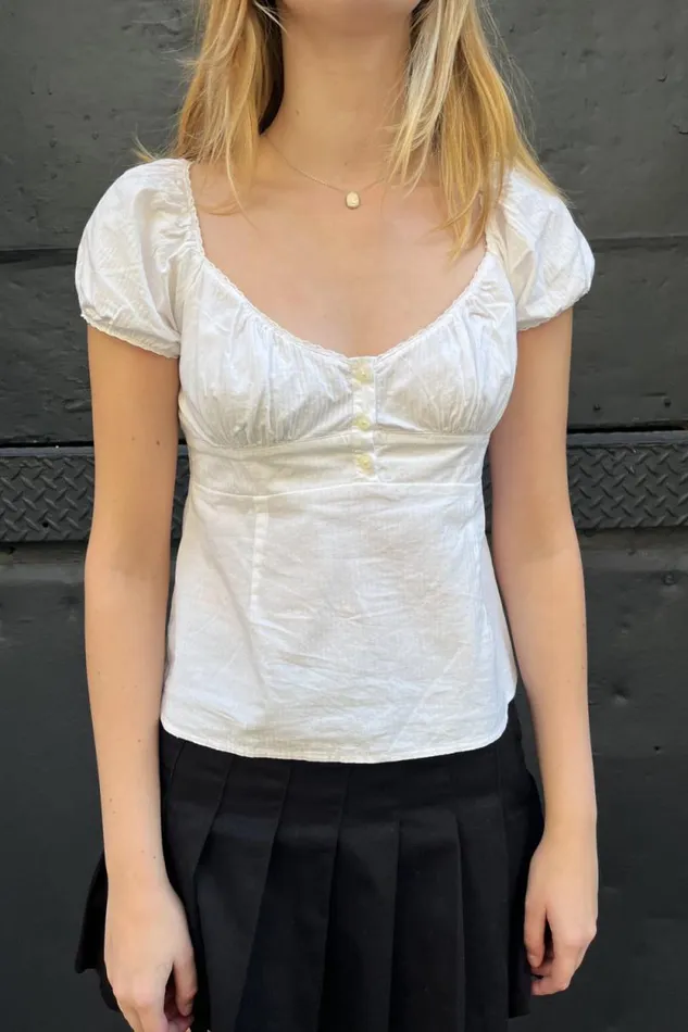 Brandy Melville Tops Blair Cotton Ruffle Top White 8211 Women