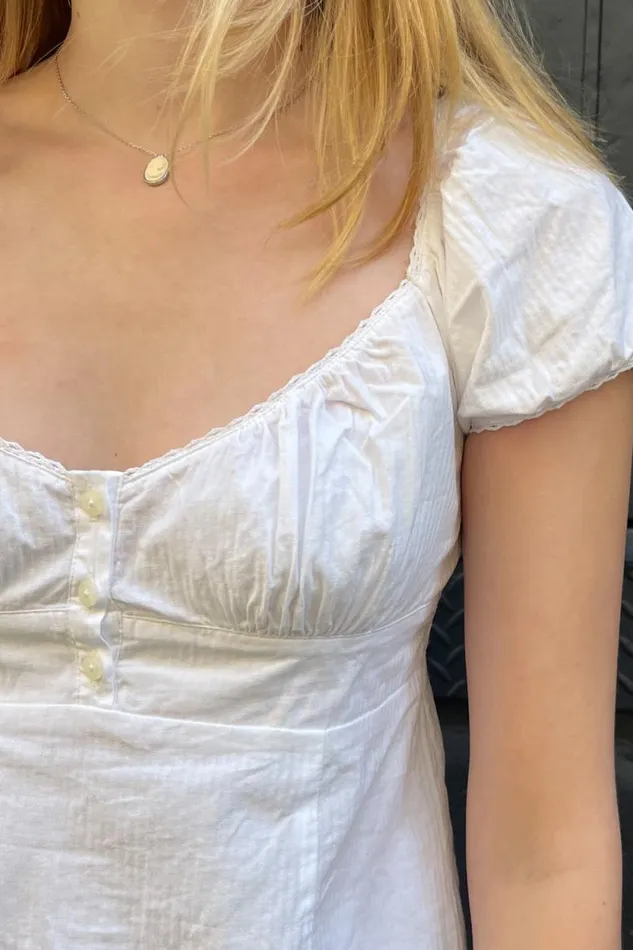 Brandy Melville Tops Blair Cotton Ruffle Top White 8211 Women