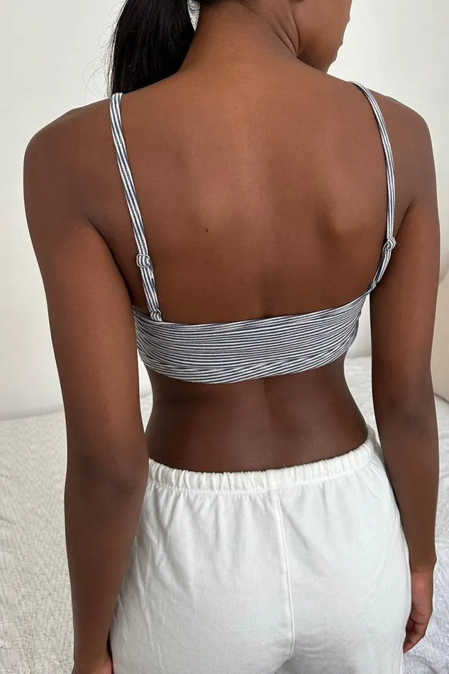 Brandy Melville Tops Lainey Striped Bra Top Navy Blue White Stripes 8211 Women Brandy Melville Tops Lainey Striped Bra Top Navy Blue White Stripes 8211 Women