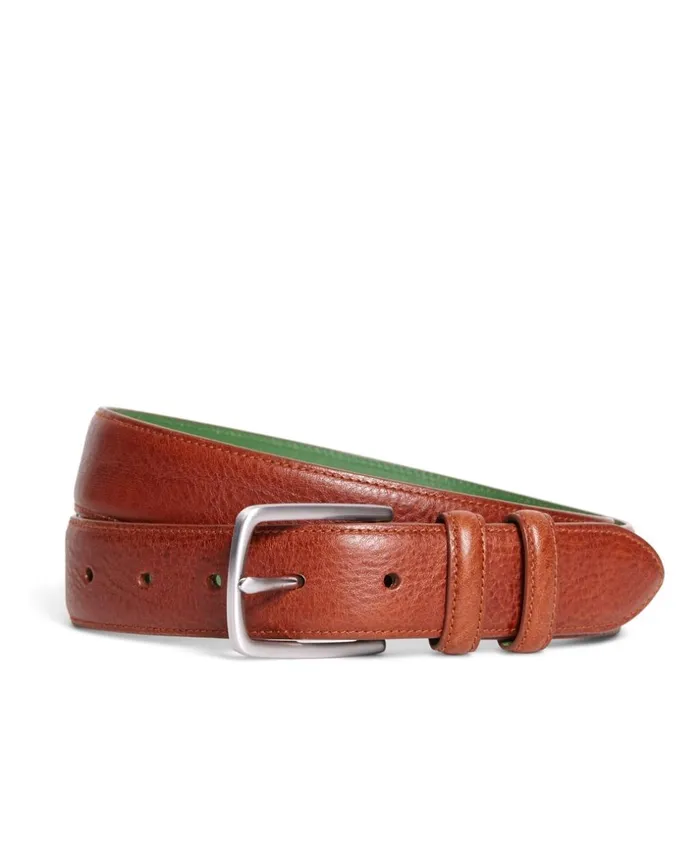 Brooks Brothers Belts Leather Belt Cognacgreen 8211 Men