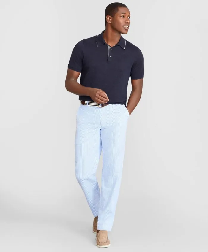 Brooks Brothers Casual Pants Clark Fit Stripe Seersucker Pants Bluewhite 8211 Men Brooks Brothers Casual Pants Clark Fit Stripe Seersucker Pants Bluewhite 8211 Men
