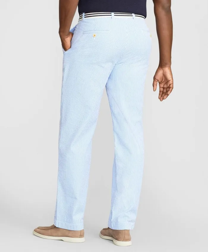 Brooks Brothers Casual Pants Clark Fit Stripe Seersucker Pants Bluewhite 8211 Men Brooks Brothers Casual Pants Clark Fit Stripe Seersucker Pants Bluewhite 8211 Men