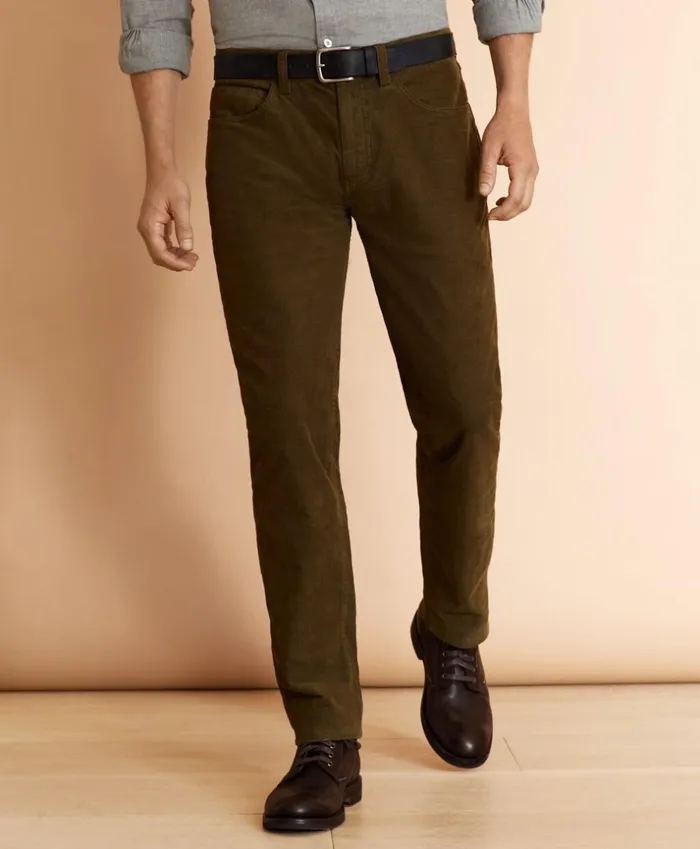 Brooks Brothers Casual Pants FivePocket Corduroy Pants Ivy Green 8211 Men