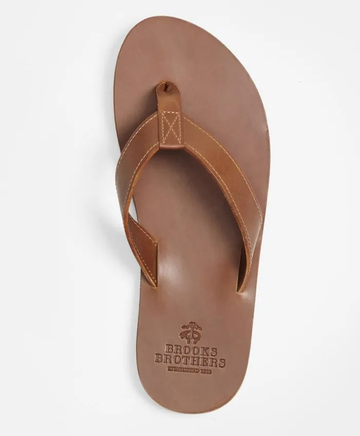 Brooks Brothers Dress and Casual Shoes Leather FlipFlops Tan 8211 Men Brooks Brothers Dress and Casual Shoes Leather FlipFlops Tan 8211 Men