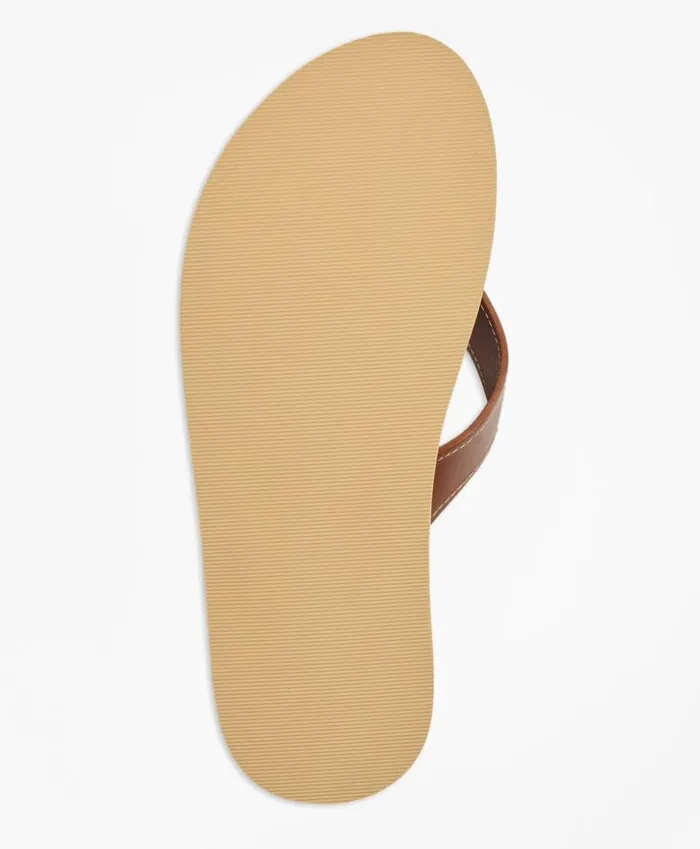 Brooks Brothers Dress and Casual Shoes Leather FlipFlops Tan 8211 Men Brooks Brothers Dress and Casual Shoes Leather FlipFlops Tan 8211 Men