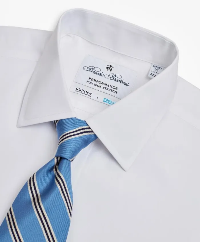 Brooks Brothers Dress Shirts Regent Fitted Dress Shirt Performance NonIron With COOLMAX Ainsley Collar Broadcloth White 8211 Men Brooks Brothers Dress Shirts Regent Fitted Dress Shirt Performance NonIron With COOLMAX Ainsley Collar Broadcloth White 8211 Men