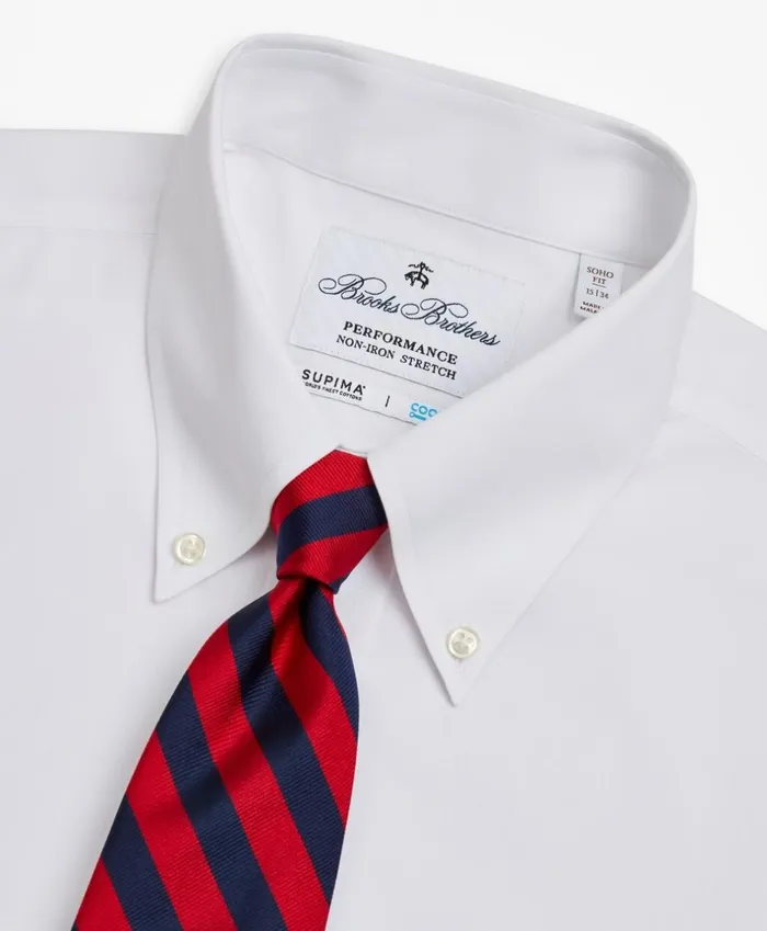 Brooks Brothers Dress Shirts Soho ExtraSlim Fit Dress Shirt Performance NonIron With COOLMAX ButtonDown Collar Broadcloth White 8211 Men Brooks Brothers Dress Shirts Soho ExtraSlim Fit Dress Shirt Performance NonIron With COOLMAX ButtonDown Collar Broadcloth White 8211 Men