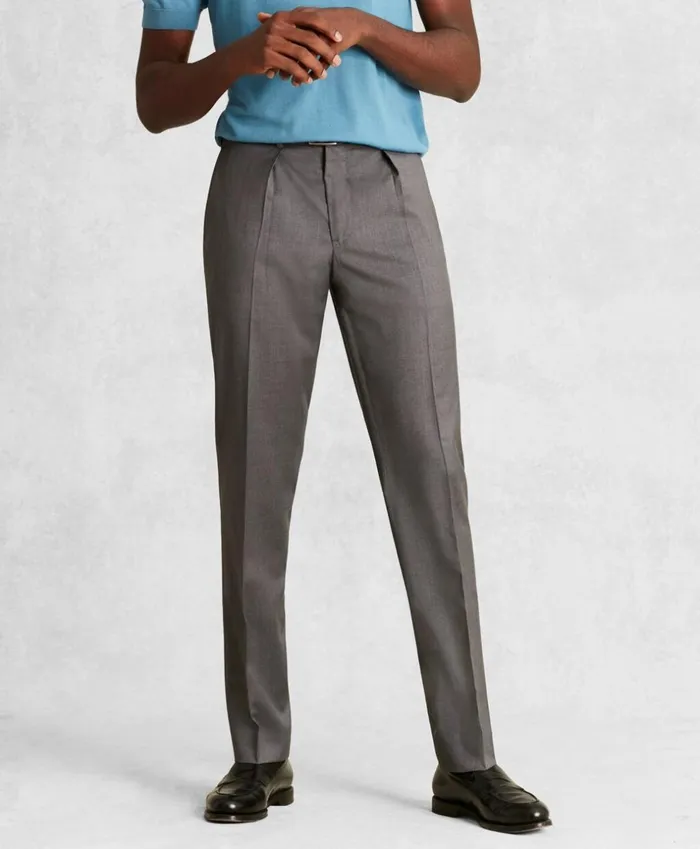 Brooks Brothers Dress Trousers Golden Fleece Wool Pleated Trousers Dark Grey 8211 Men Brooks Brothers Dress Trousers Golden Fleece Wool Pleated Trousers Dark Grey 8211 Men