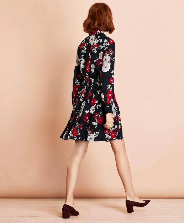 Brooks Brothers Dresses FloralPrint Crepe Shirt Dress Navymulti 8211 Women Brooks Brothers Dresses FloralPrint Crepe Shirt Dress Navymulti 8211 Women