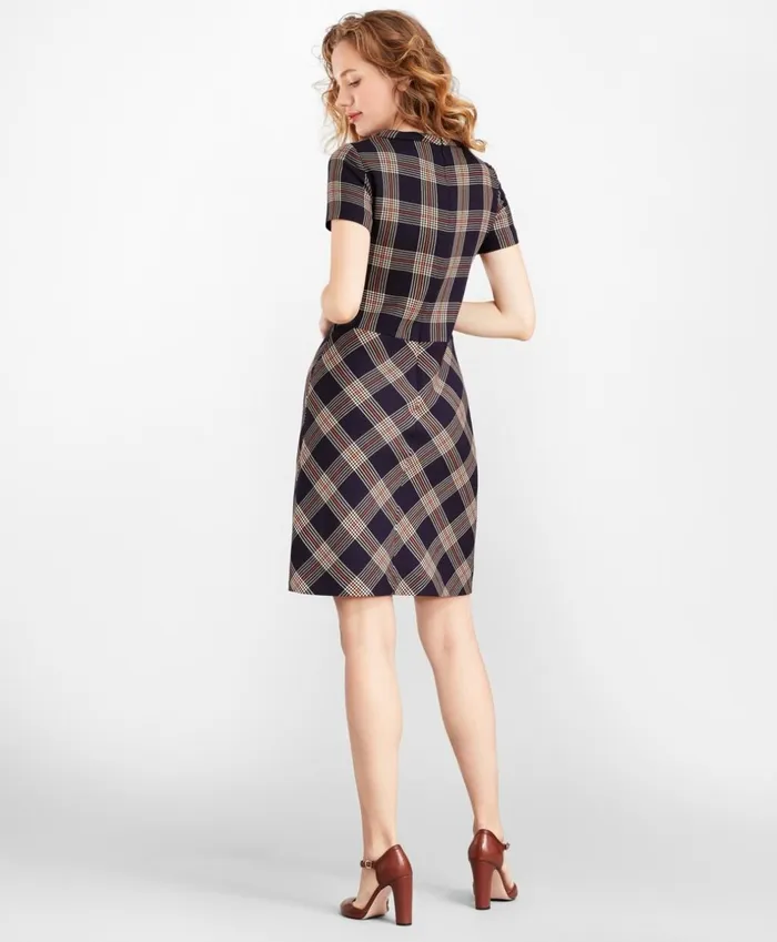 Brooks Brothers Dresses Plaid Dress Navy 8211 Women Brooks Brothers Dresses Plaid Dress Navy 8211 Women