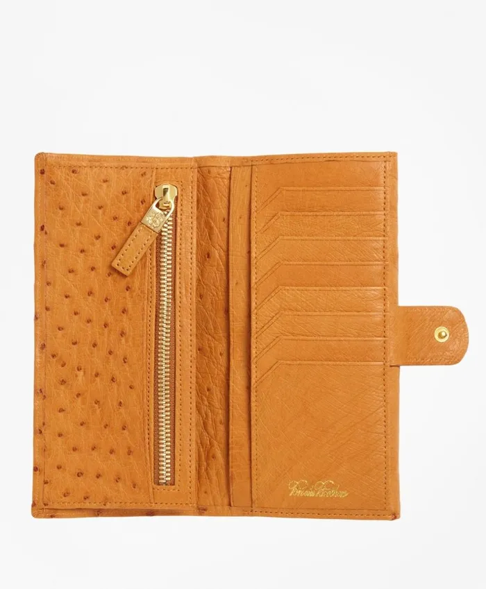 Brooks Brothers Handbags and Wallets Ostrich Wallet Khaki 8211 Women Brooks Brothers Handbags and Wallets Ostrich Wallet Khaki 8211 Women