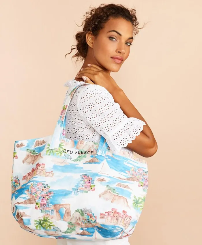 Brooks Brothers Handbags and Wallets TropicalPrint Canvas Tote Bag Whitemulti 8211 Women Brooks Brothers Handbags and Wallets TropicalPrint Canvas Tote Bag Whitemulti 8211 Women