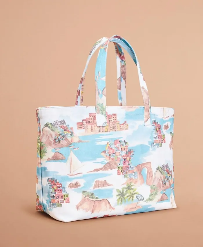 Brooks Brothers Handbags and Wallets TropicalPrint Canvas Tote Bag Whitemulti 8211 Women Brooks Brothers Handbags and Wallets TropicalPrint Canvas Tote Bag Whitemulti 8211 Women