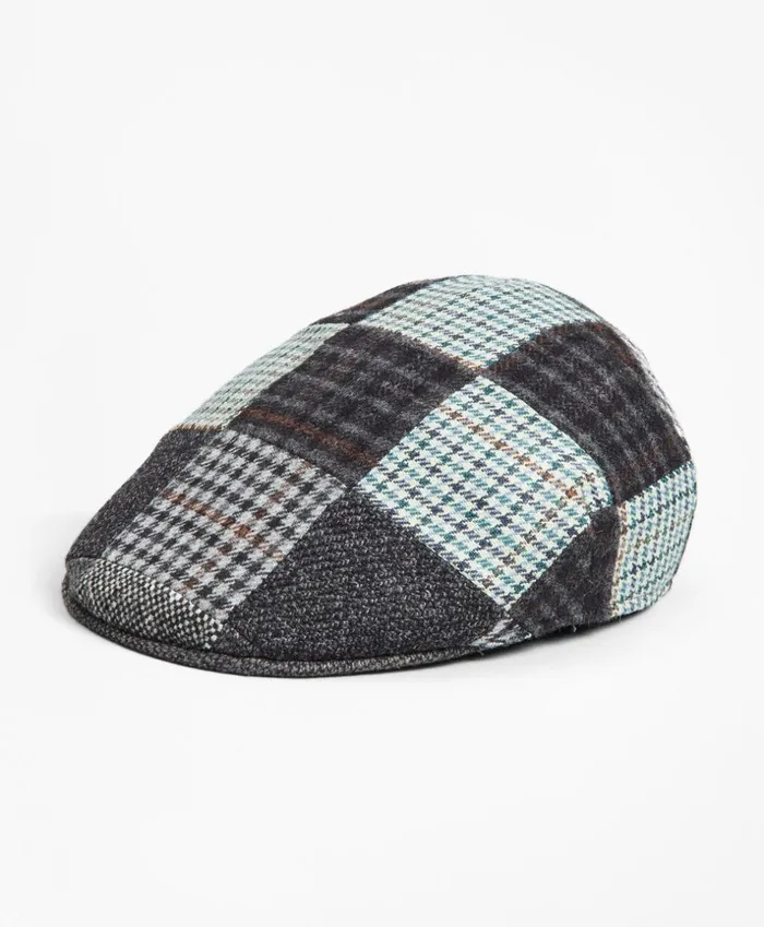Brooks Brothers Hats Gloves and Scarves Patchwork Ivy Grey Multi 8211 Men