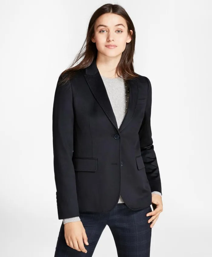Brooks Brothers Jackets TwoButton Cashmere Blazer Navy 8211 Women Brooks Brothers Jackets TwoButton Cashmere Blazer Navy 8211 Women