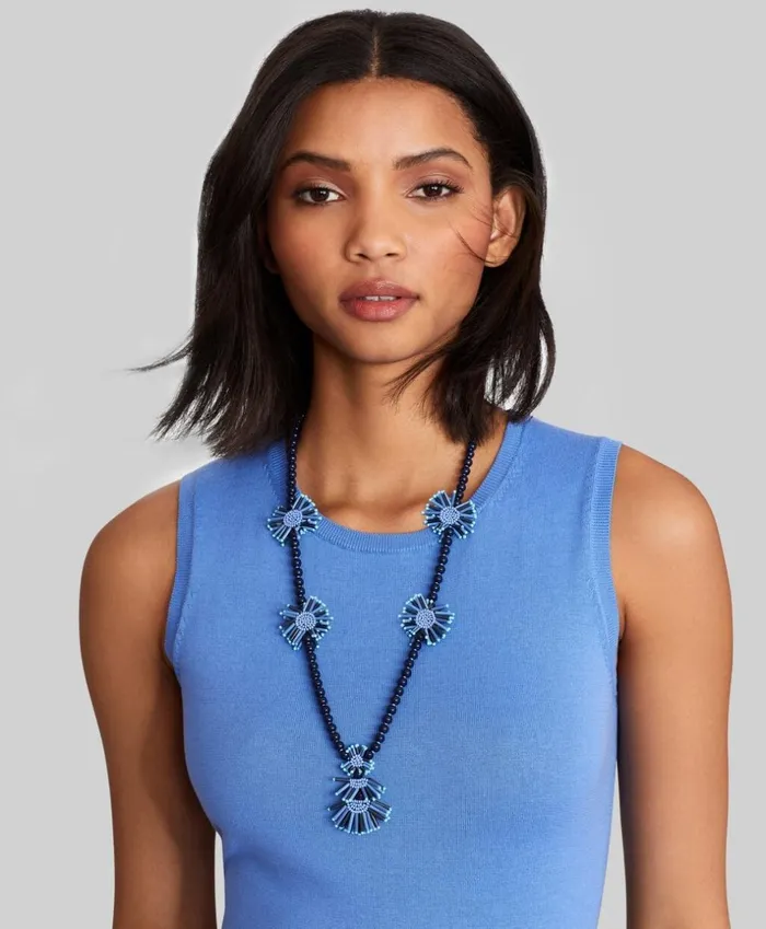 Brooks Brothers Jewelry Beaded Tassel Necklace Navyblue 8211 Women Brooks Brothers Jewelry Beaded Tassel Necklace Navyblue 8211 Women