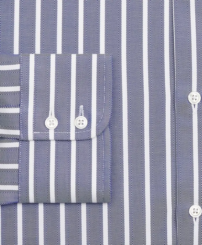 Brooks Brothers Luxury Shirts Luxury Collection Madison ClassicFit Dress Shirt Franklin Spread Collar Herringbone Wide Stripe Navy 8211 Men Brooks Brothers Luxury Shirts Luxury Collection Madison ClassicFit Dress Shirt Franklin Spread Collar Herringbone Wide Stripe Navy 8211 Men