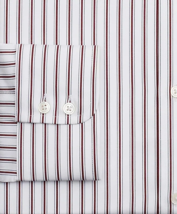 Brooks Brothers Luxury Shirts Luxury Collection Milano SlimFit Dress Shirt ButtonDown Collar Stripe Burgundy 8211 Men Brooks Brothers Luxury Shirts Luxury Collection Milano SlimFit Dress Shirt ButtonDown Collar Stripe Burgundy 8211 Men