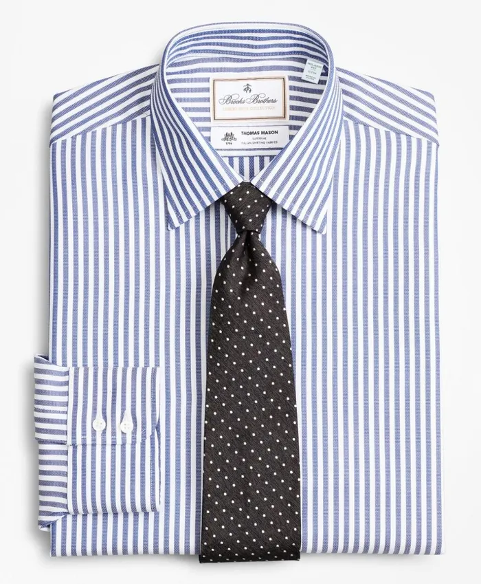 Brooks Brothers Luxury Shirts Luxury Collection Milano SlimFit Dress Shirt Franklin Spread Collar Bengal Stripe Blue 8211 Men Brooks Brothers Luxury Shirts Luxury Collection Milano SlimFit Dress Shirt Franklin Spread Collar Bengal Stripe Blue 8211 Men