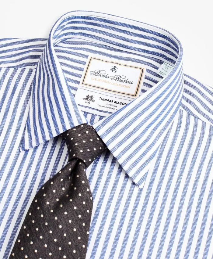 Brooks Brothers Luxury Shirts Luxury Collection Milano SlimFit Dress Shirt Franklin Spread Collar Bengal Stripe Blue 8211 Men Brooks Brothers Luxury Shirts Luxury Collection Milano SlimFit Dress Shirt Franklin Spread Collar Bengal Stripe Blue 8211 Men