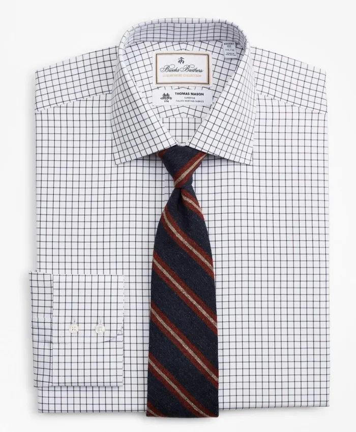 Brooks Brothers Luxury Shirts Luxury Collection Regent Fitted Dress Shirt Franklin Spread Collar Fine Windowpane White 8211 Men Brooks Brothers Luxury Shirts Luxury Collection Regent Fitted Dress Shirt Franklin Spread Collar Fine Windowpane White 8211 Men