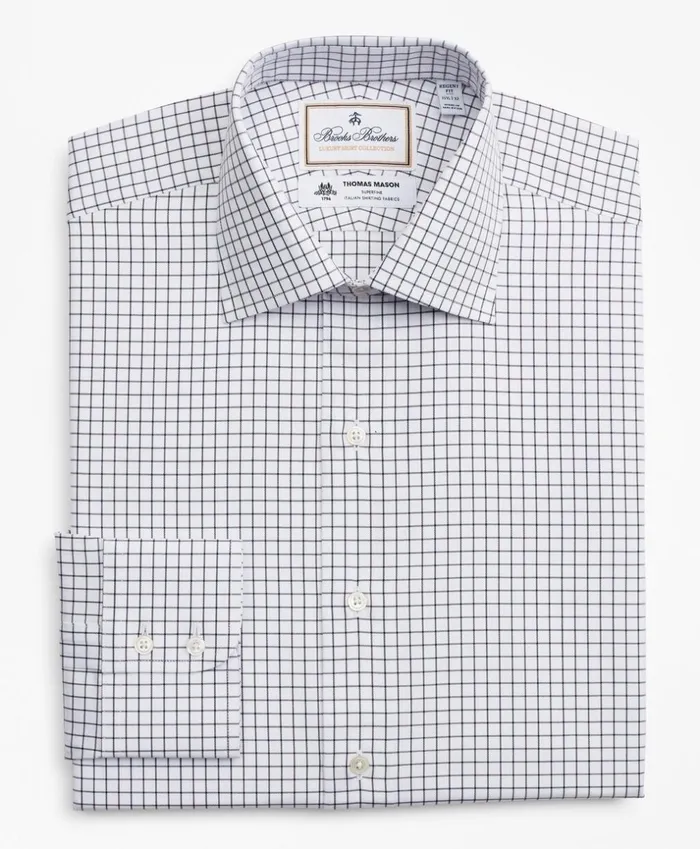 Brooks Brothers Luxury Shirts Luxury Collection Regent Fitted Dress Shirt Franklin Spread Collar Fine Windowpane White 8211 Men Brooks Brothers Luxury Shirts Luxury Collection Regent Fitted Dress Shirt Franklin Spread Collar Fine Windowpane White 8211 Men