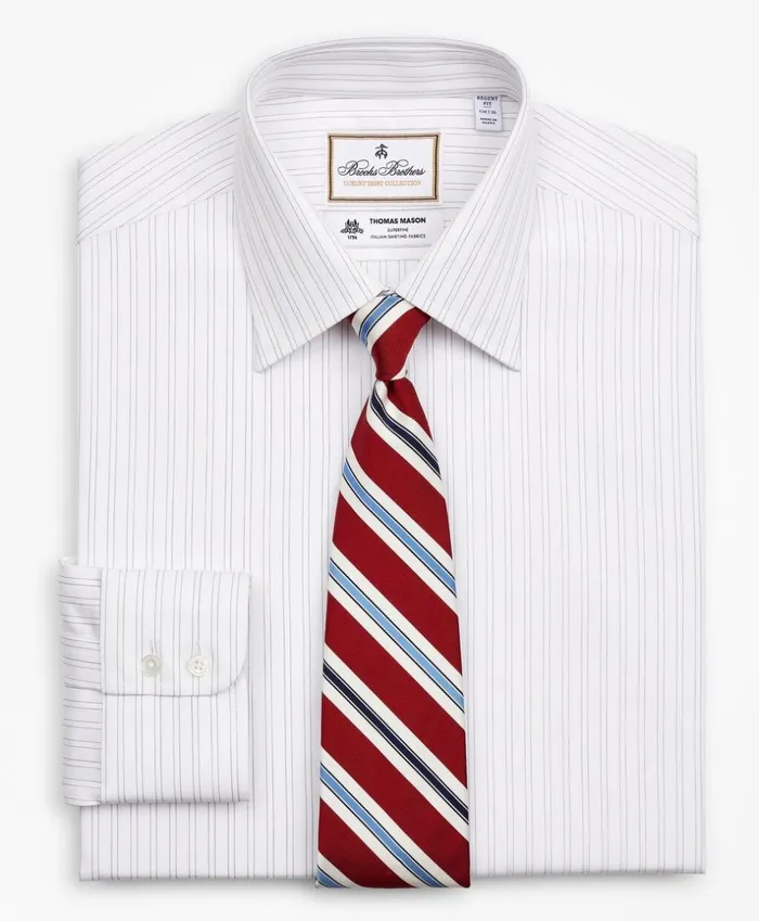 Brooks Brothers Luxury Shirts Luxury Collection Regent Fitted Dress Shirt Franklin Spread Collar Stripe White 8211 Men Brooks Brothers Luxury Shirts Luxury Collection Regent Fitted Dress Shirt Franklin Spread Collar Stripe White 8211 Men