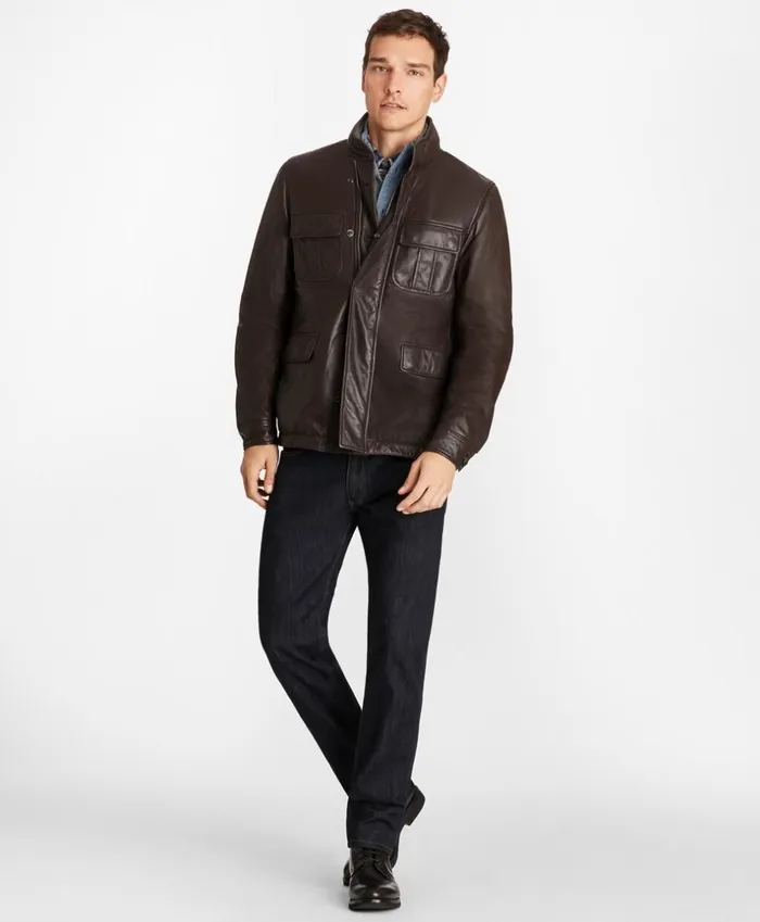 Brooks Brothers Outerwear Reversible Leather Jacket Dark Brown 8211 Men Brooks Brothers Outerwear Reversible Leather Jacket Dark Brown 8211 Men