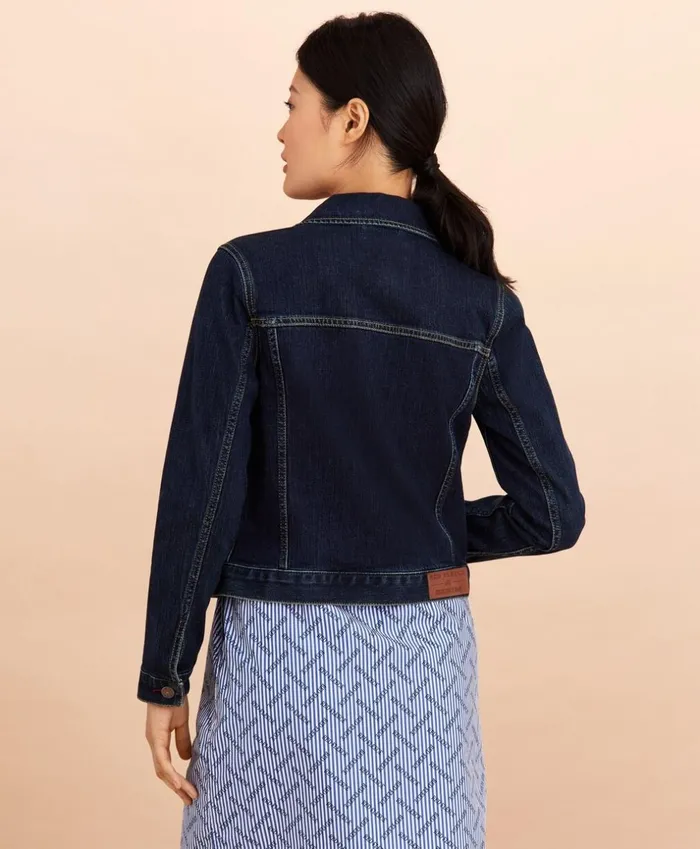 Brooks Brothers Outerwear Stretch Denim Jacket Navy 8211 Women Brooks Brothers Outerwear Stretch Denim Jacket Navy 8211 Women