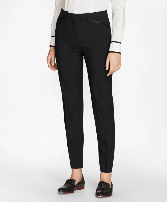 Brooks Brothers Pants Skirts and Shorts SlimFit StretchWool Crepe Tuxedo Pants Black 8211 Women Brooks Brothers Pants Skirts and Shorts SlimFit StretchWool Crepe Tuxedo Pants Black 8211 Women