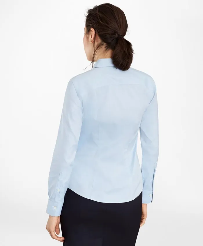 Brooks Brothers Petites Petite NonIron Stretch Supima Cotton Fitted Dress Shirt Light Blue 8211 Women Brooks Brothers Petites Petite NonIron Stretch Supima Cotton Fitted Dress Shirt Light Blue 8211 Women