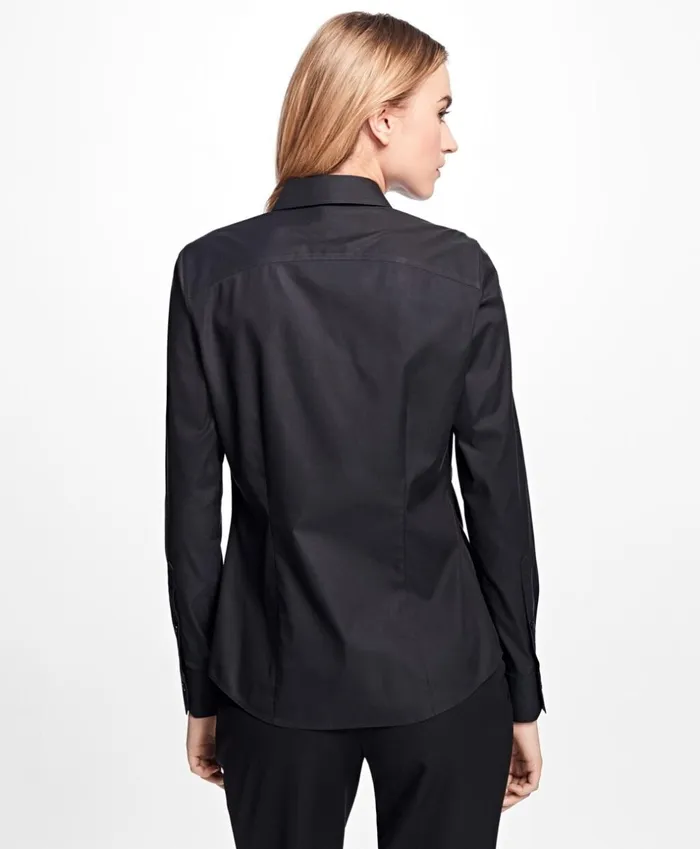 Brooks Brothers Petites Petite NonIron TailoredFit Dress Shirt Black 8211 Women Brooks Brothers Petites Petite NonIron TailoredFit Dress Shirt Black 8211 Women