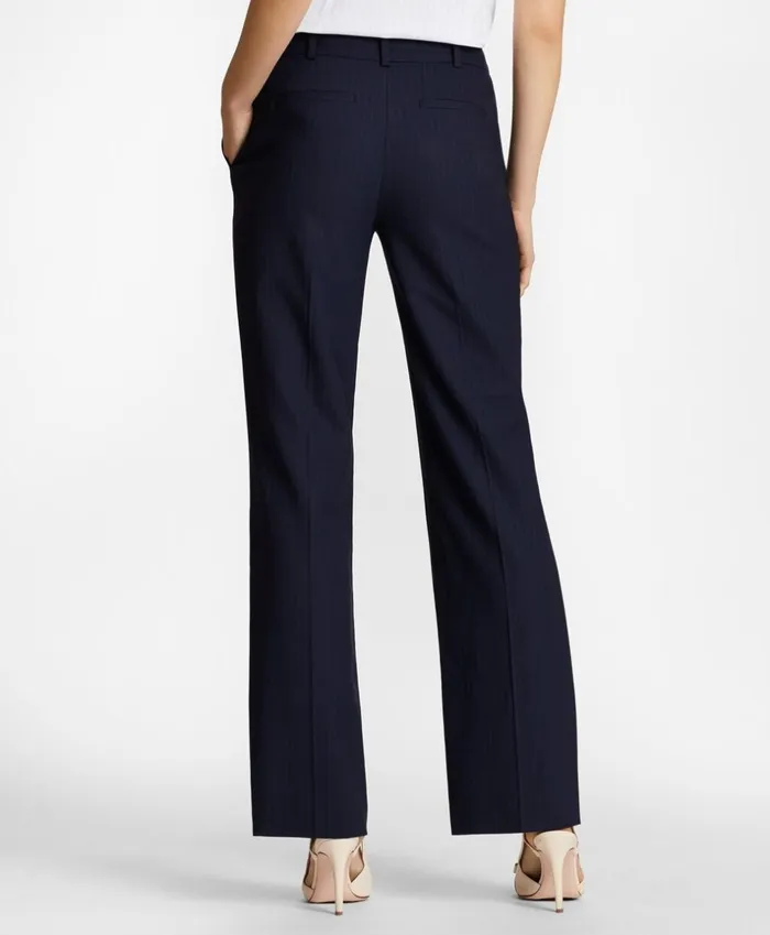 Brooks Brothers Petites Petite Pinstripe BrooksCool Merino Wool Pants Navy 8211 Women Brooks Brothers Petites Petite Pinstripe BrooksCool Merino Wool Pants Navy 8211 Women