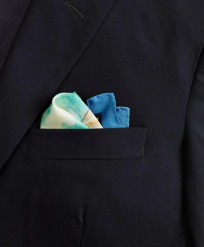 Brooks Brothers Pocket Squares and Handkerchiefs Limited Edition Archival Collection Spring 1982 Silk Pocket Square Blue 8211 Men Brooks Brothers Pocket Squares and Handkerchiefs Limited Edition Archival Collection Spring 1982 Silk Pocket Square Blue 8211 Men