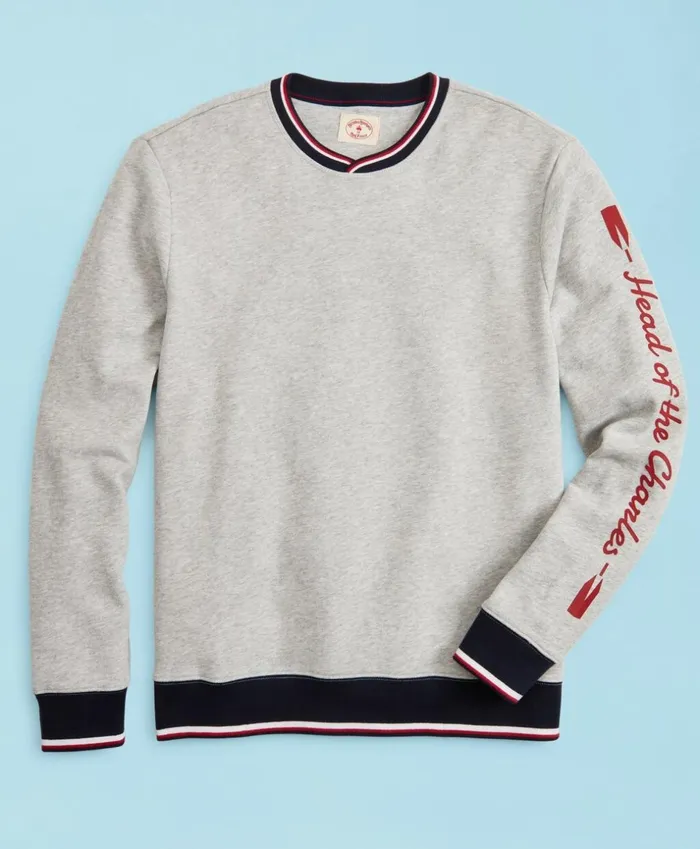 Brooks Brothers Polos and TShirts Head Of The Charles Regatta French Terry Sweatshirt Light Grey 8211 Men Brooks Brothers Polos and TShirts Head Of The Charles Regatta French Terry Sweatshirt Light Grey 8211 Men