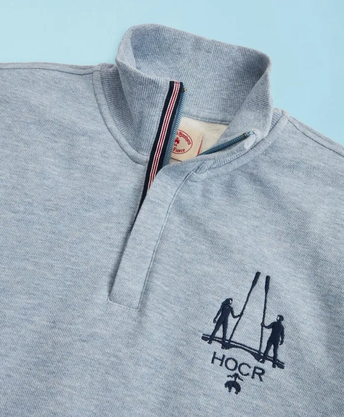 Brooks Brothers Polos and TShirts Head Of The Charles Regatta Pique HalfZip Fleece Sweatshirt Light Blue 8211 Men Brooks Brothers Polos and TShirts Head Of The Charles Regatta Pique HalfZip Fleece Sweatshirt Light Blue 8211 Men