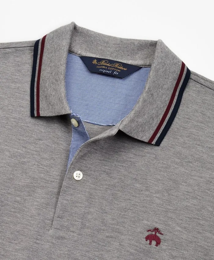 Brooks Brothers Polos and TShirts Original Fit Stripe Trim Polo Shirt Grey 8211 Men Brooks Brothers Polos and TShirts Original Fit Stripe Trim Polo Shirt Grey 8211 Men