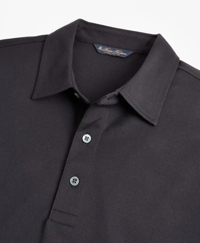 Brooks Brothers Polos and TShirts Premium ExtraFine Supima Cotton Pique ShortSleeve Polo Black 8211 Men Brooks Brothers Polos and TShirts Premium ExtraFine Supima Cotton Pique ShortSleeve Polo Black 8211 Men