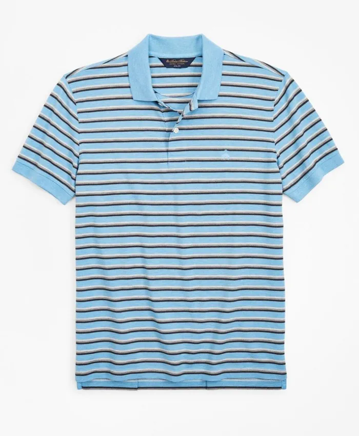 Brooks Brothers Polos and TShirts Slim Fit Heathered Stripe Polo Shirt Blue 8211 Men Brooks Brothers Polos and TShirts Slim Fit Heathered Stripe Polo Shirt Blue 8211 Men