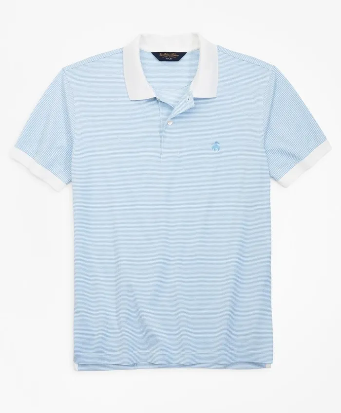 Brooks Brothers Polos and TShirts Slim Fit Stripe Polo Shirt Blue 8211 Men