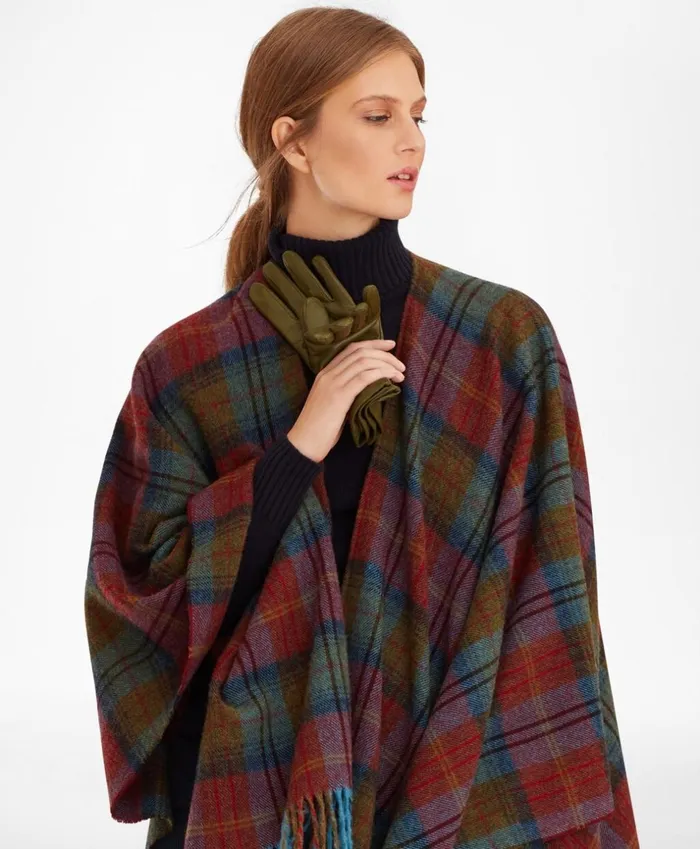 Brooks Brothers Scarves Hats and Gloves Tartan Wool Ruana Redmulti 8211 Women Brooks Brothers Scarves Hats and Gloves Tartan Wool Ruana Redmulti 8211 Women