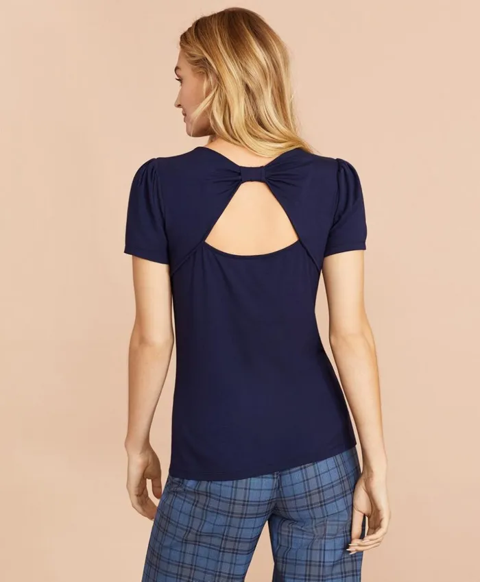 Brooks Brothers Shirts and Tops PuffSleeve VNeck TShirt Navy 8211 Women Brooks Brothers Shirts and Tops PuffSleeve VNeck TShirt Navy 8211 Women