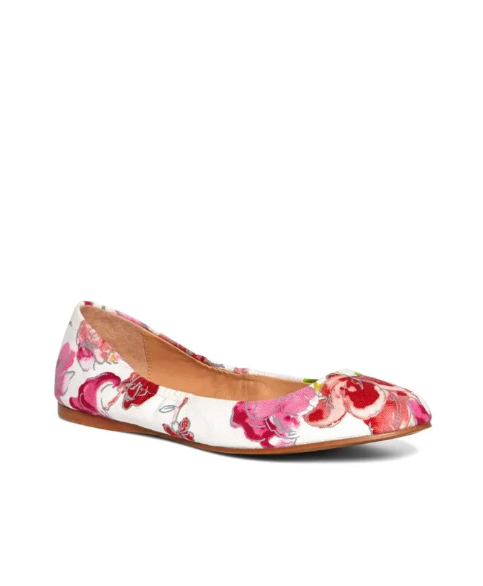 Brooks Brothers Shoes and Belts Floral Canvas Ballet Flats Pinkcognac 8211 Women Brooks Brothers Shoes and Belts Floral Canvas Ballet Flats Pinkcognac 8211 Women