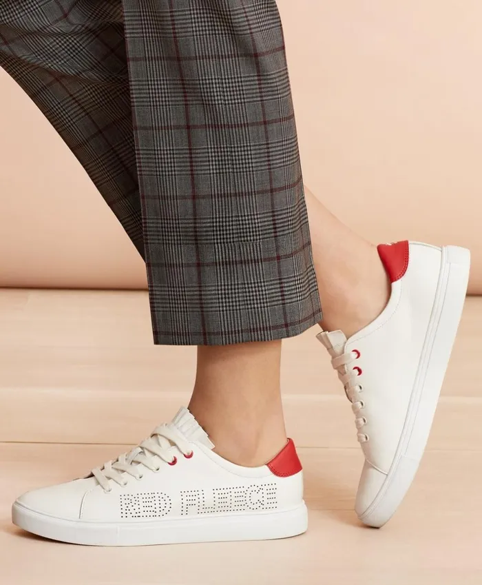 Brooks Brothers Shoes and Belts RuffleTrimmed LogoDetail Leather LowTop Sneakers White 8211 Women Brooks Brothers Shoes and Belts RuffleTrimmed LogoDetail Leather LowTop Sneakers White 8211 Women