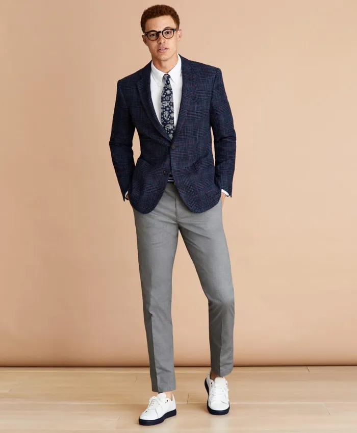 Brooks Brothers Sport Coats and Vests WoolBlend Plaid Sport Coat Navy 8211 Men Brooks Brothers Sport Coats and Vests WoolBlend Plaid Sport Coat Navy 8211 Men