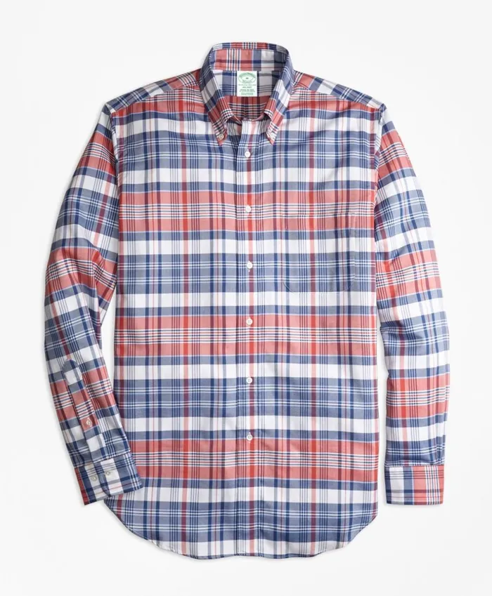 Brooks Brothers Sport Shirts Milano Fit Oxford Madras Plaid Sport Shirt Redblue 8211 Men Brooks Brothers Sport Shirts Milano Fit Oxford Madras Plaid Sport Shirt Redblue 8211 Men