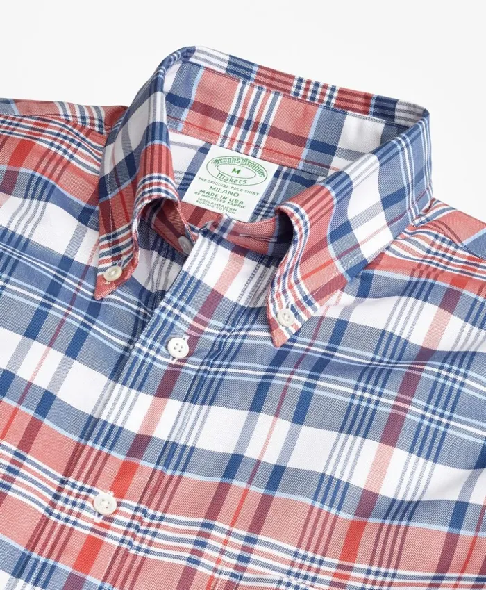 Brooks Brothers Sport Shirts Milano Fit Oxford Madras Plaid Sport Shirt Redblue 8211 Men Brooks Brothers Sport Shirts Milano Fit Oxford Madras Plaid Sport Shirt Redblue 8211 Men